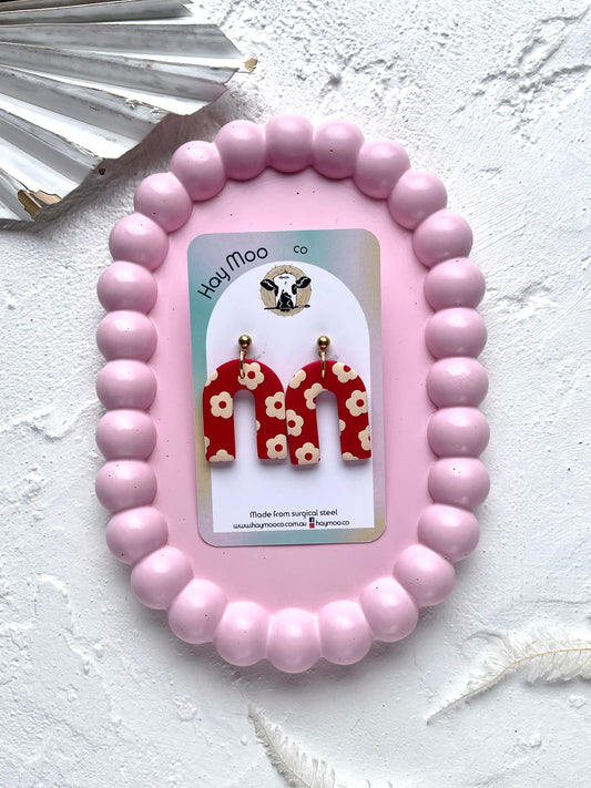 'Ivory Rose' Open Arch Dangle