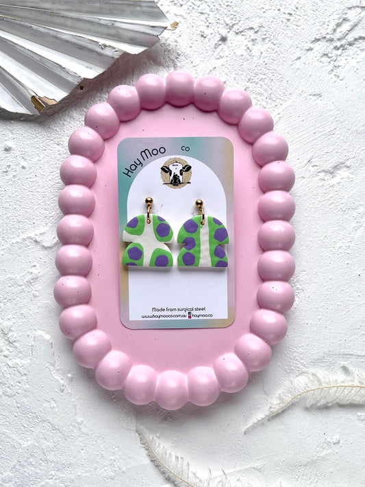 'Violet Bloom' Stacked Arch Dangle