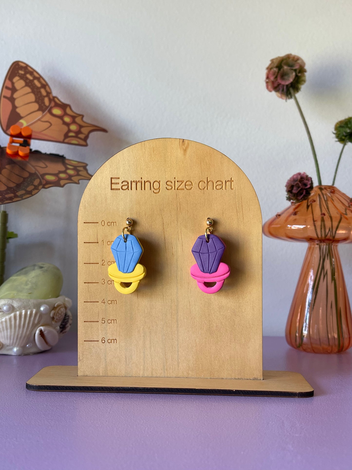 'Ring Pop' Purple & Blue Dangle