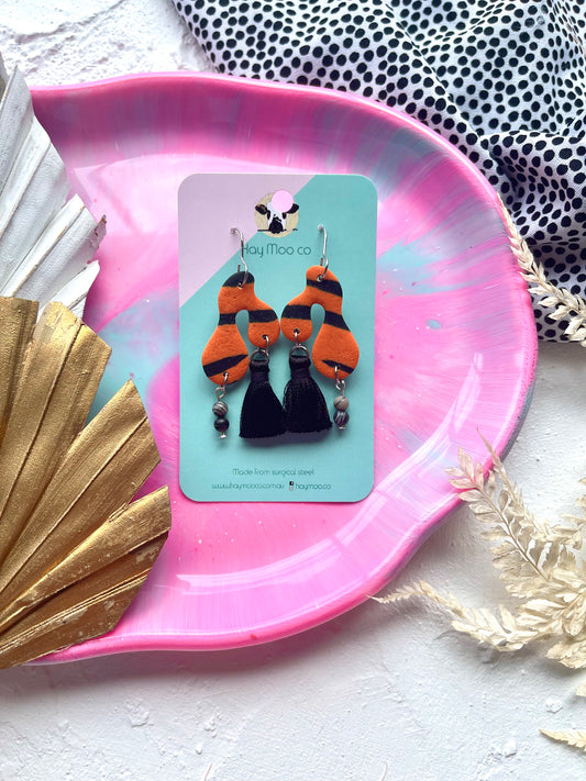 'Tiger' Organic Arch Tassel Dangle