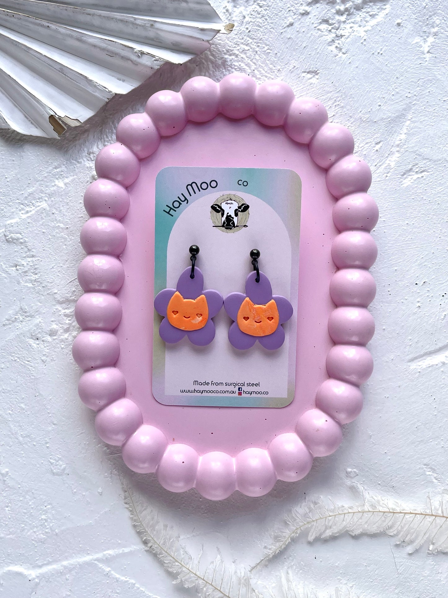 'Animal Flower' Purple Dangle