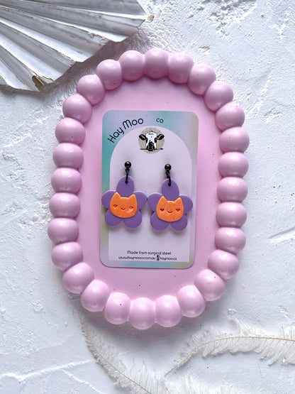 'Animal Flower' Purple Dangle