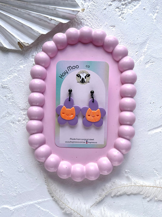 'Animal Flower' Purple Dangle