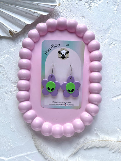 'Animal Flower' Purple Dangle