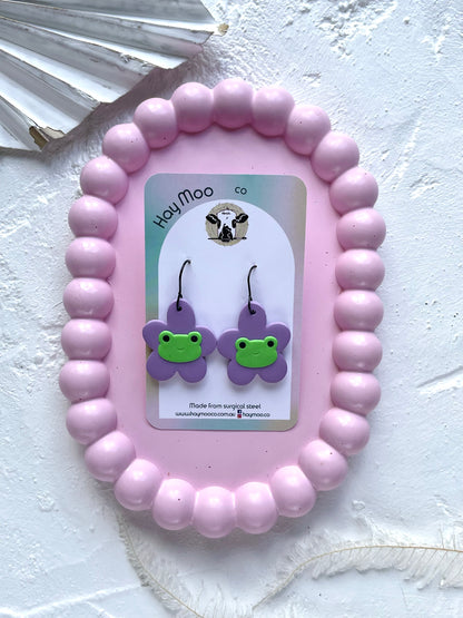 'Animal Flower' Purple Dangle