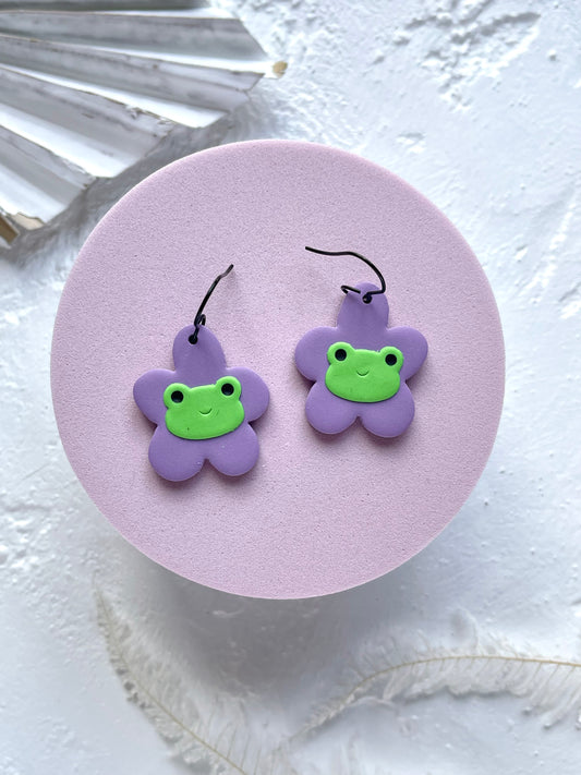 'Animal Flower' Purple Dangle