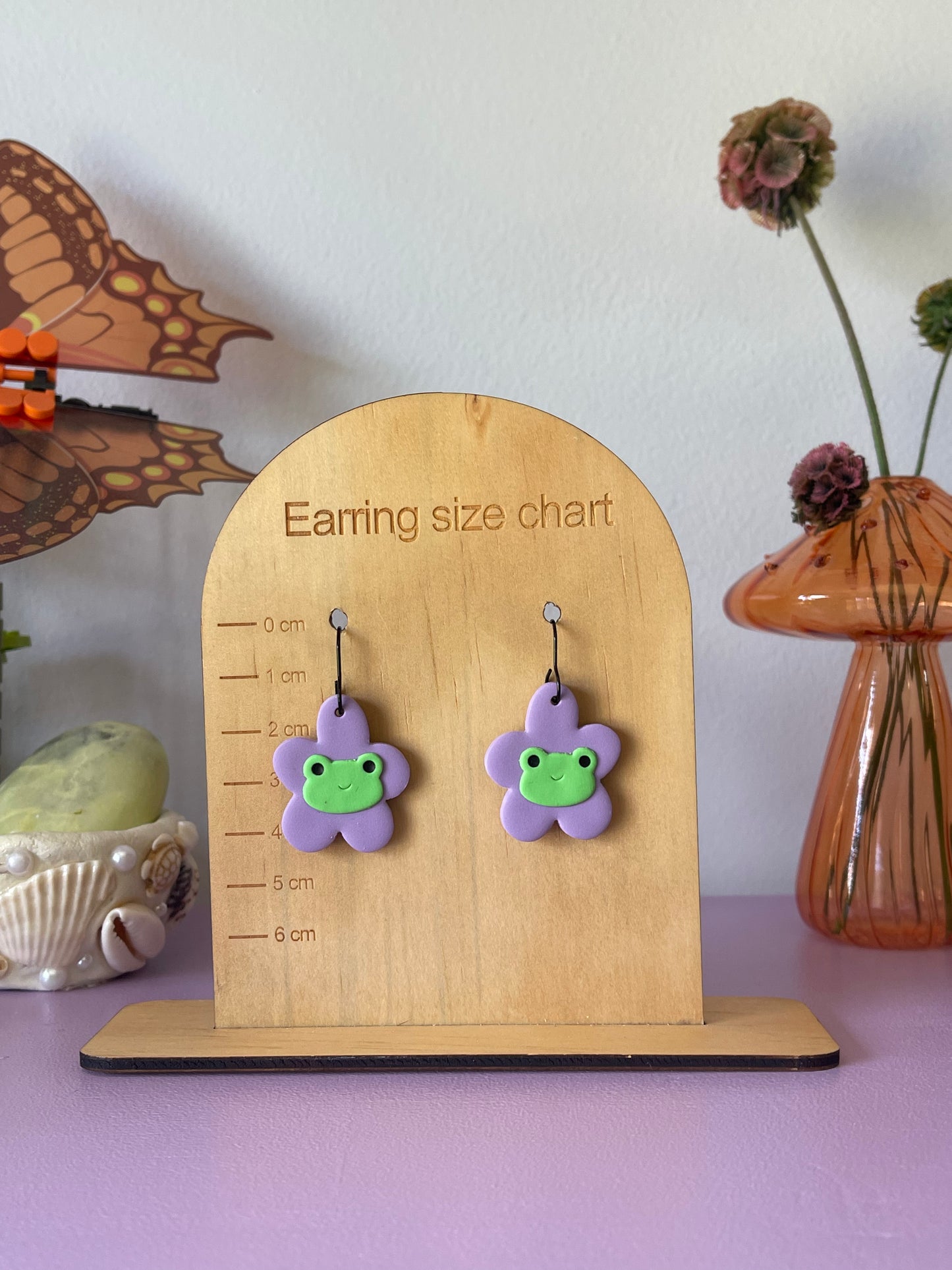 'Animal Flower' Purple Dangle