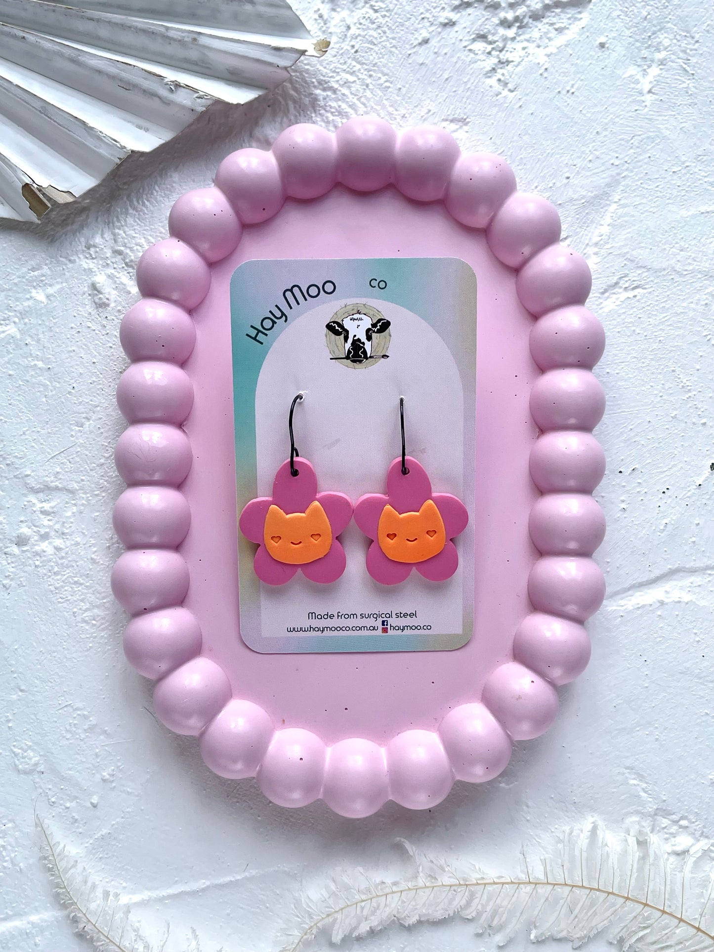 'Animal Flower' Pink Dangle