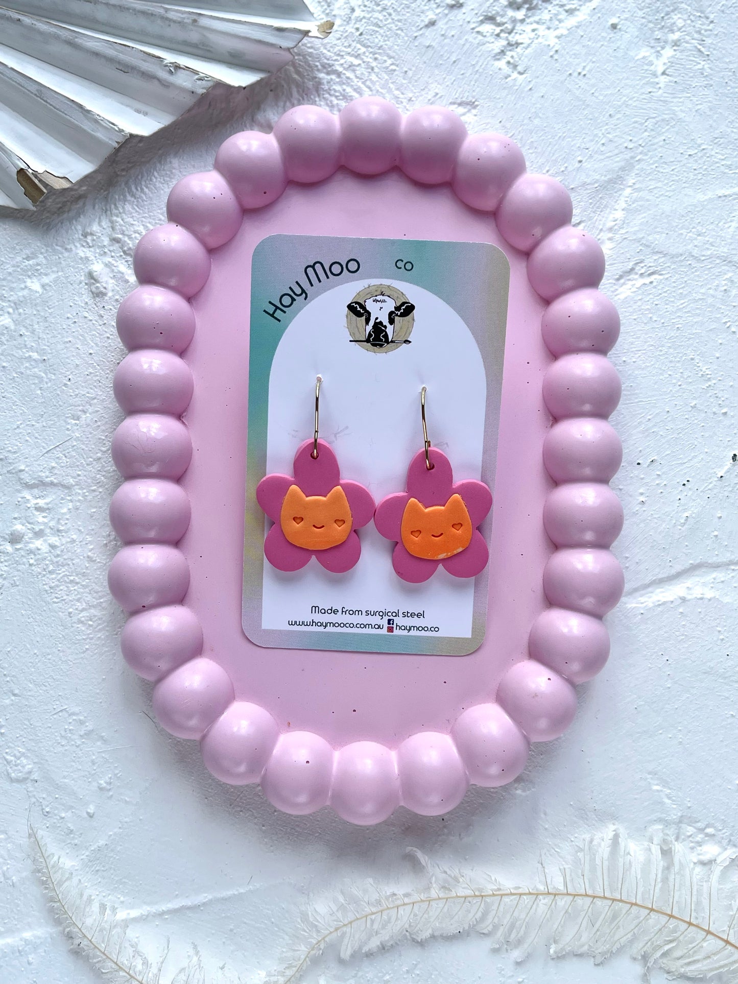 'Animal Flower' Pink Dangle