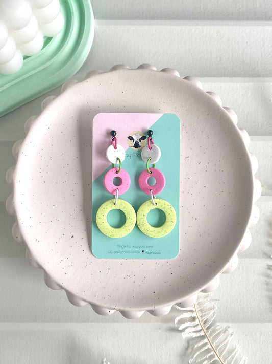 'Granite' Tiered Circles Dangle