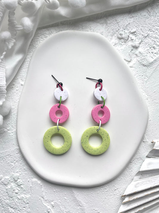 'Granite' Tiered Circles Dangle