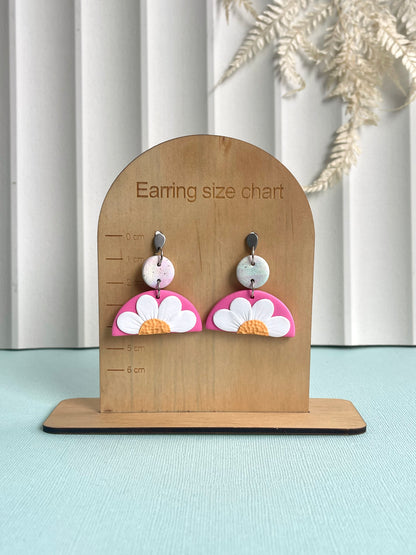 'Daisy' Large Stacked Flower Dangle