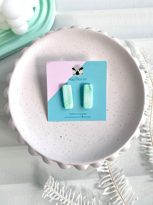 'Greens' Rectangle Stud