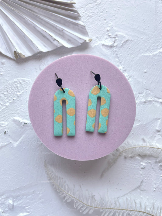 'Lemon Wave' Long Arch Dangle