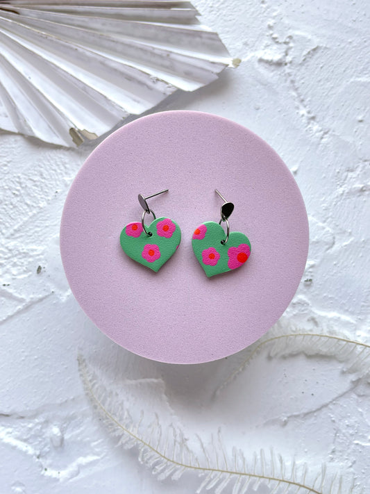 'Pink Petals' Heart Dangle