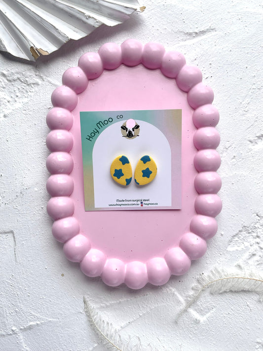 'Golden Sky' Pebble Stud
