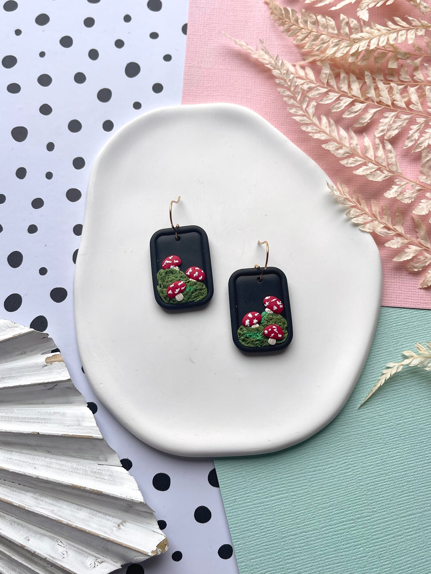 'Mini Mushy' Mushroom Frame Dangles