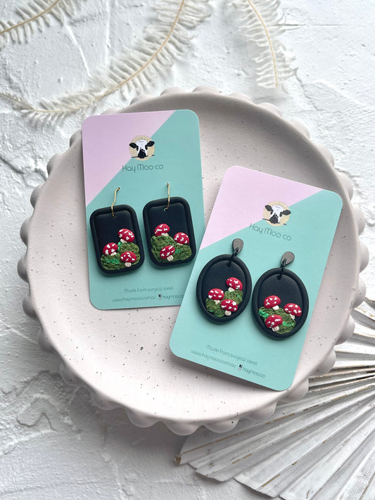 'Mini Mushy' Mushroom Frame Dangles