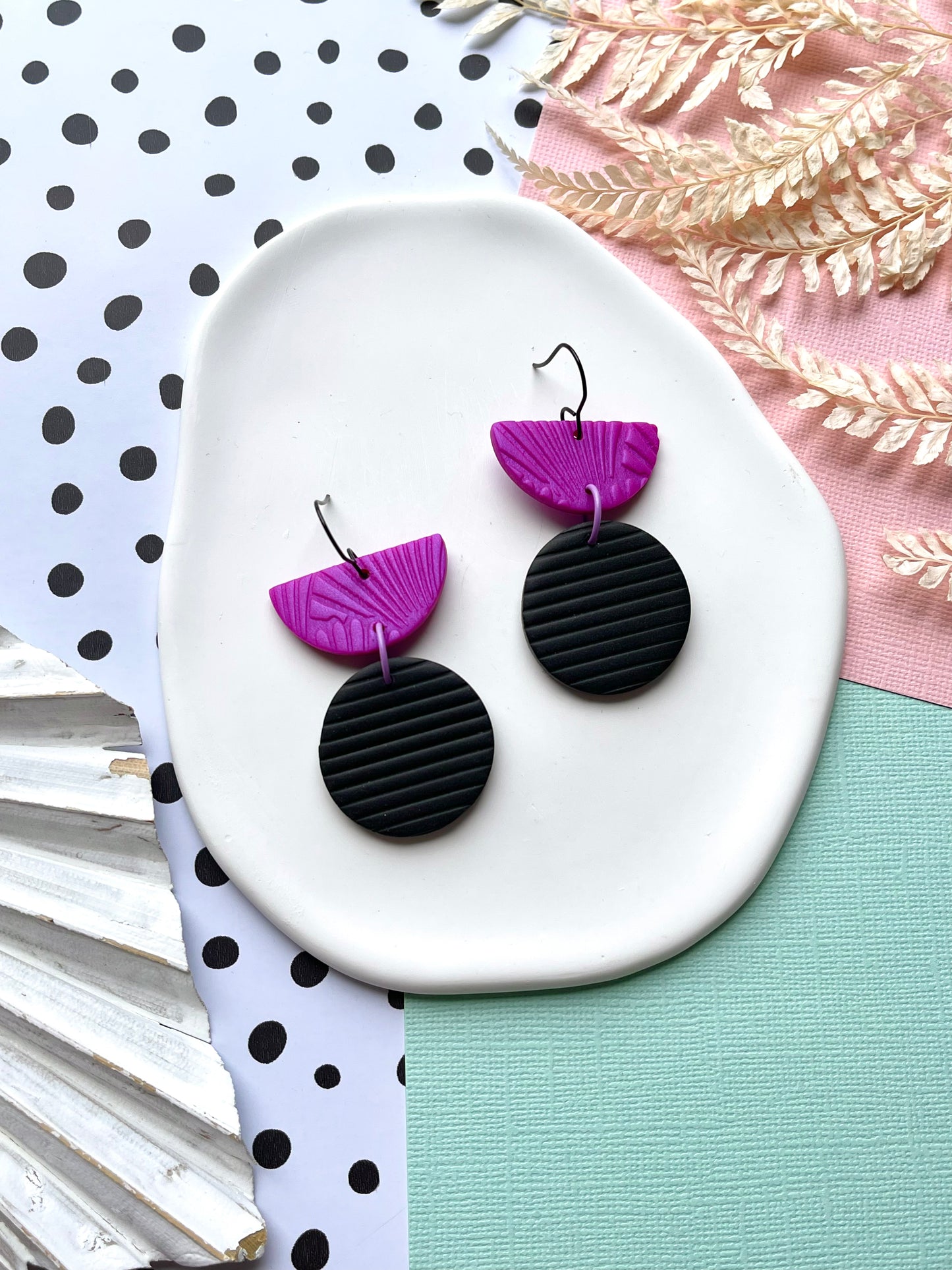 'Purple Pearl' Circle Dangle