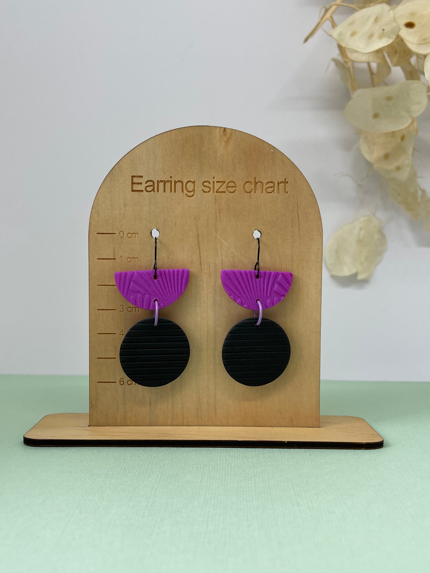 'Purple Pearl' Circle Dangle