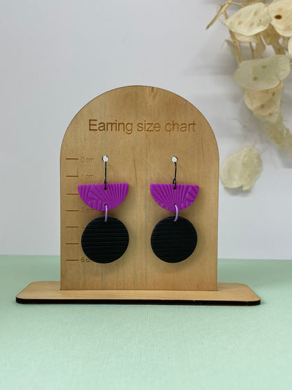 'Purple Pearl' Circle Dangle