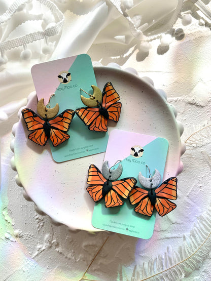 'Monarch Butterfly' Big Moon Charm Dangle