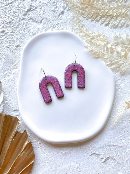 'Glitter' Open Arch Dangles