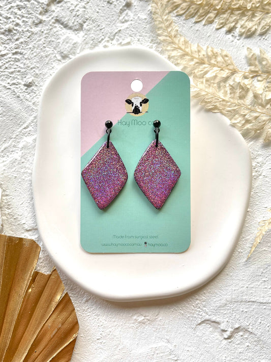 'Glitter' Small Diamond Dangle