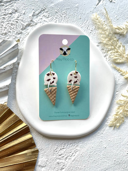 'Vanilla Choc Chip Ice Cream' Dangles