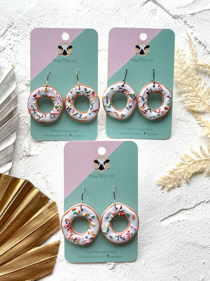 'Vanilla Donut' Large Dangles