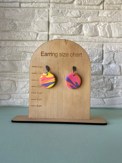 'Basic Staple' Swirl Organic circle Dangle