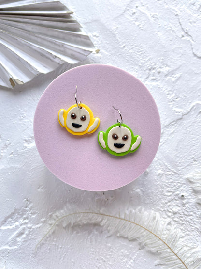 'Tellytubby' Green & Yellow Dangle