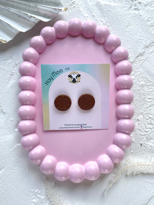 'Brown' Circle Stud