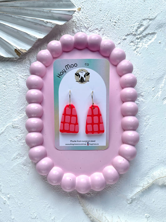 'Pixel Pink' Arch Dangle