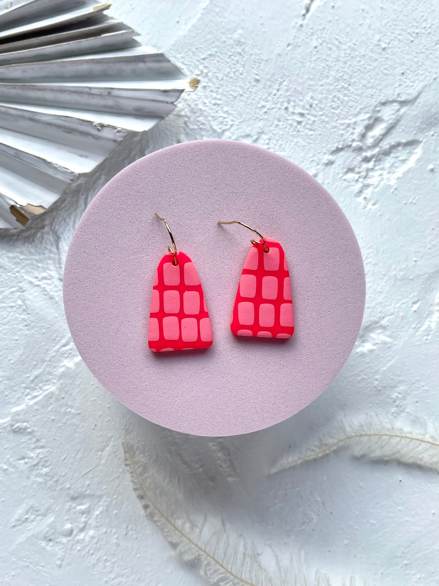 'Pixel Pink' Arch Dangle