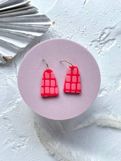 'Pixel Pink' Arch Dangle