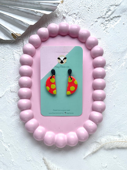 'Lime Burst' Semi circle Dangle