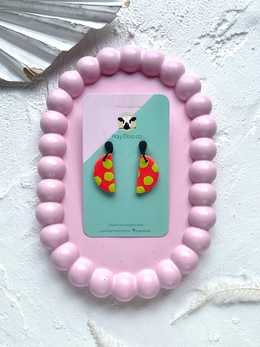 'Lime Burst' Semi circle Dangle