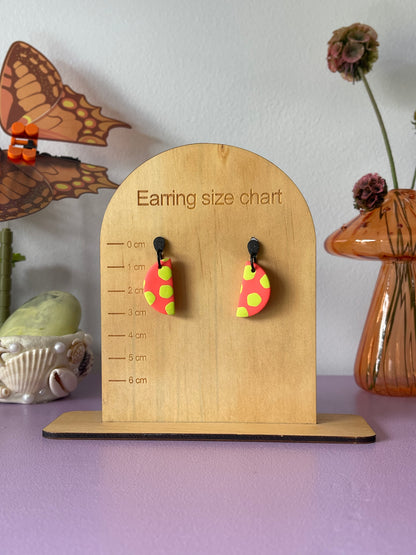 'Lime Burst' Semi circle Dangle