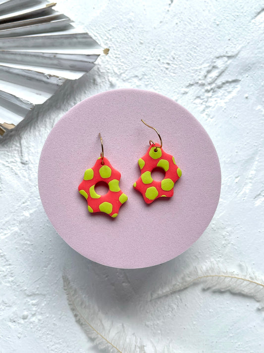 'Lime Burst' Swirl Dangle