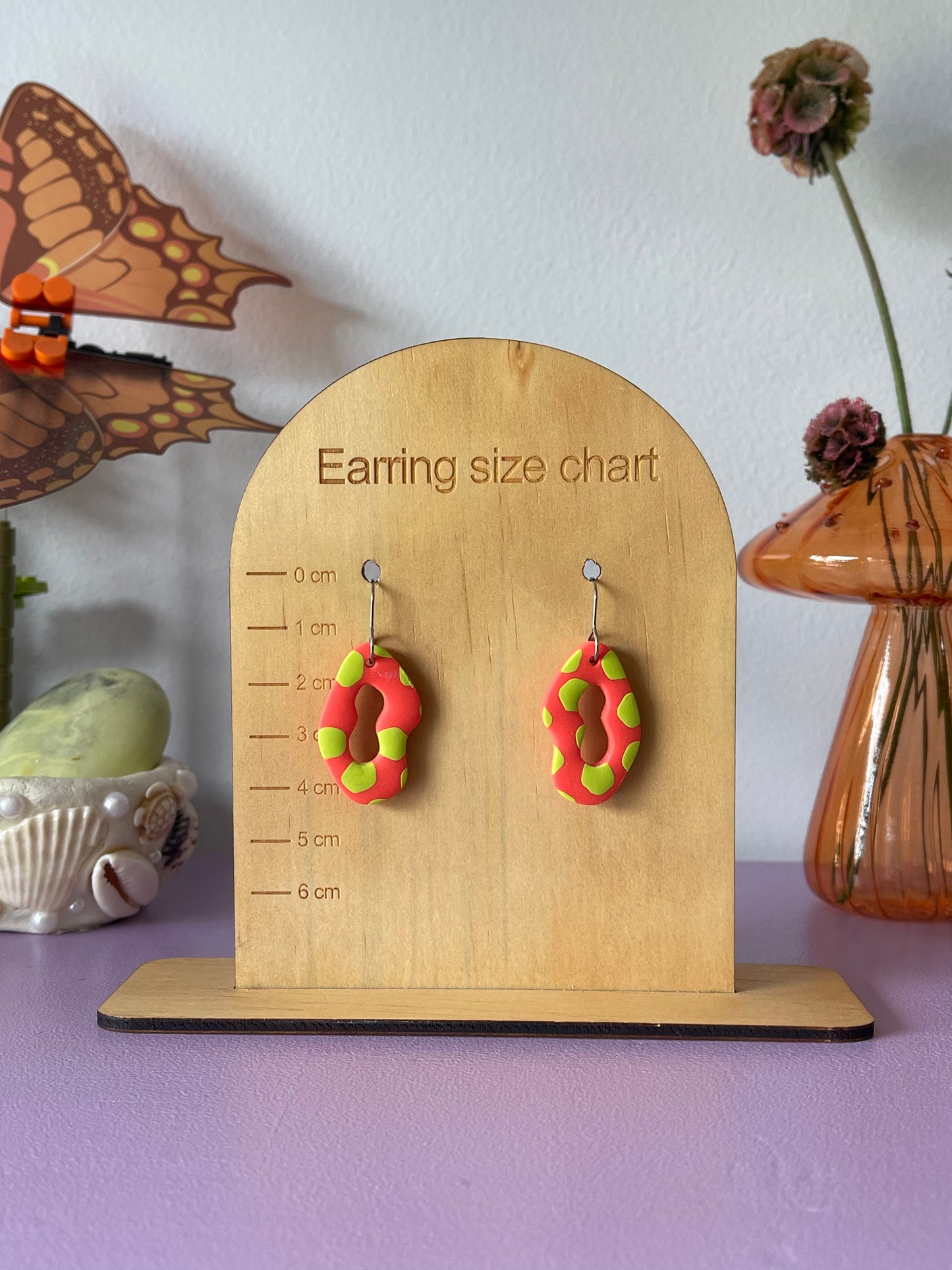 'Lime Burst' Wavy Dangle