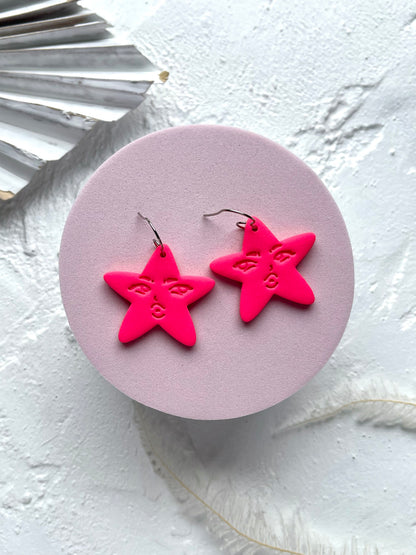 'Neon Star' Face Dangle