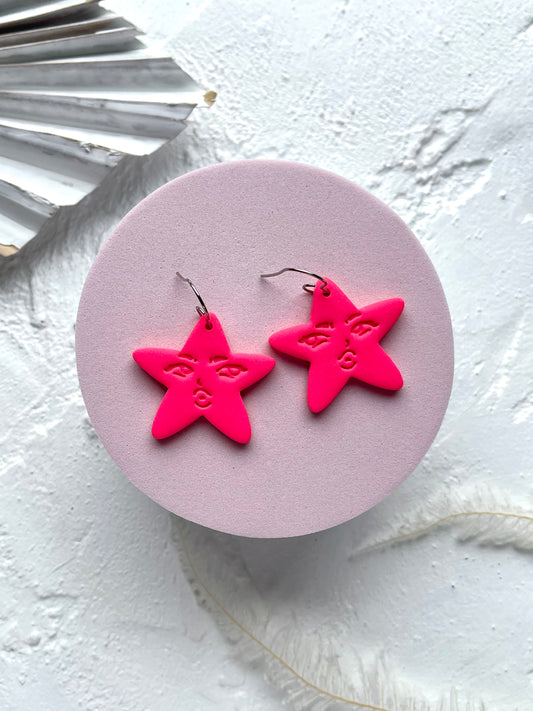 'Neon Star' Face Dangle