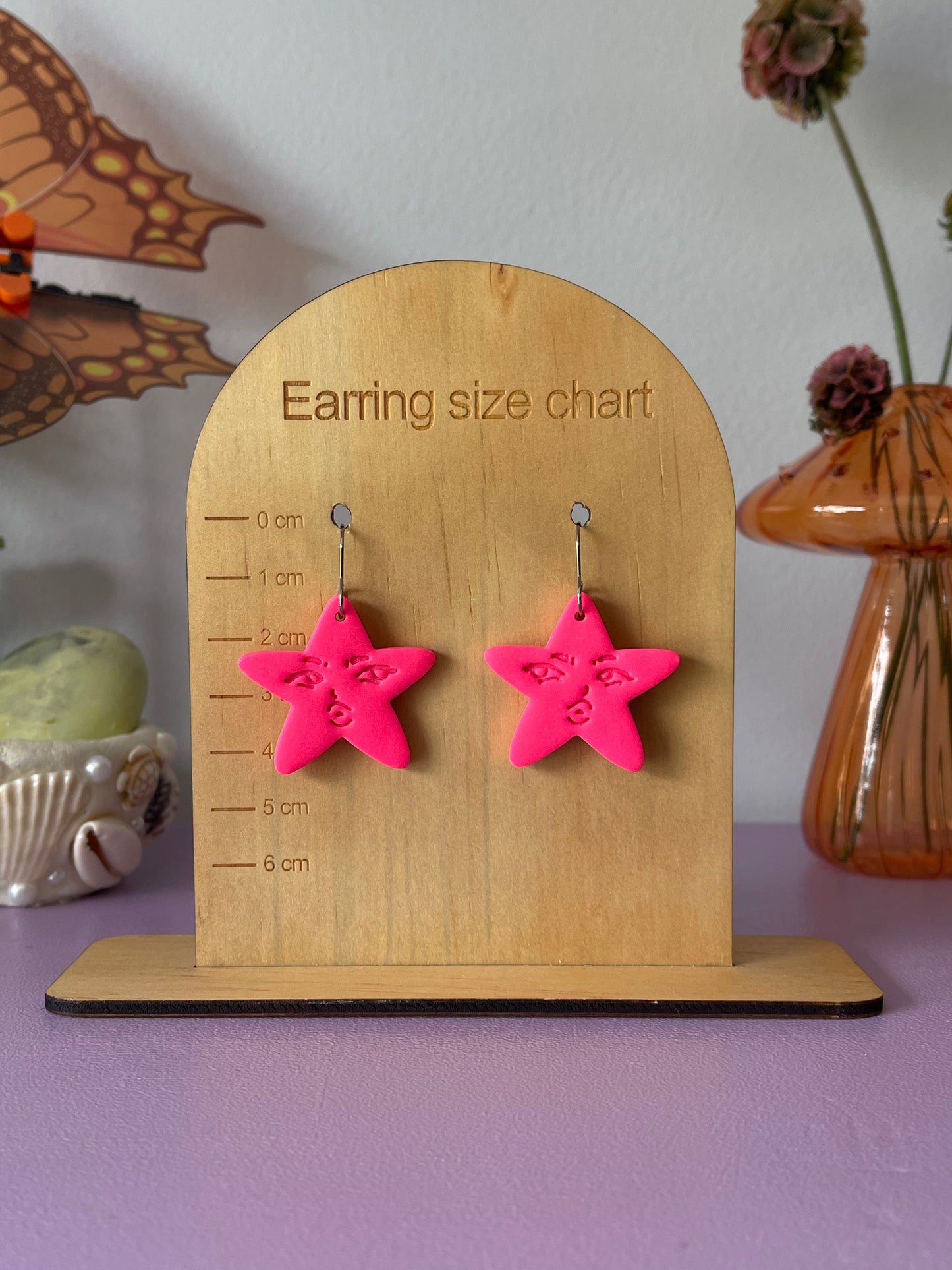 'Neon Star' Face Dangle