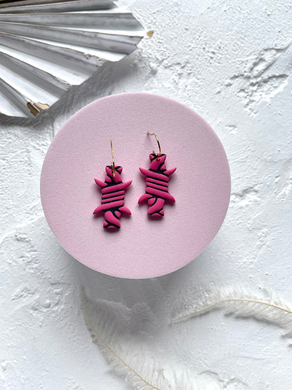'Pink Barbed Wire' Dangle