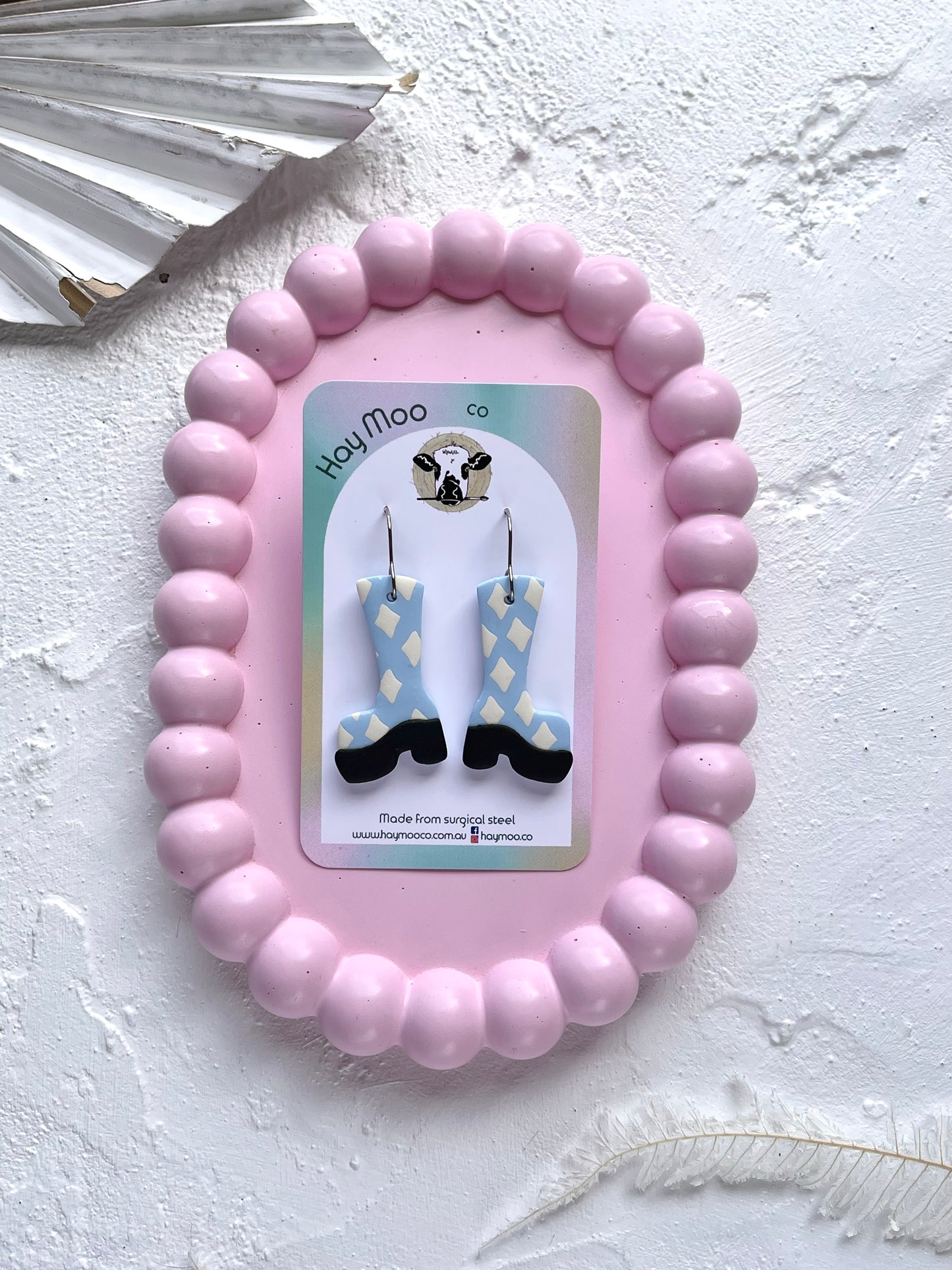 'Milk Sky' Boot Dangle