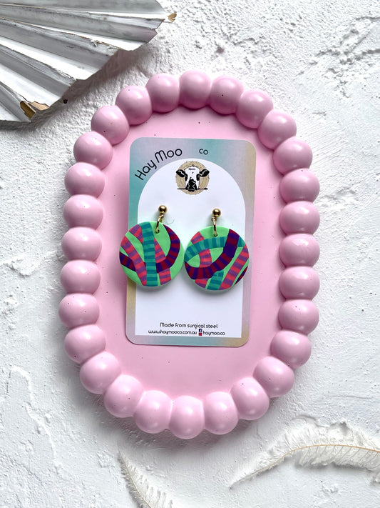 'Wild Berry' Circle Dangle