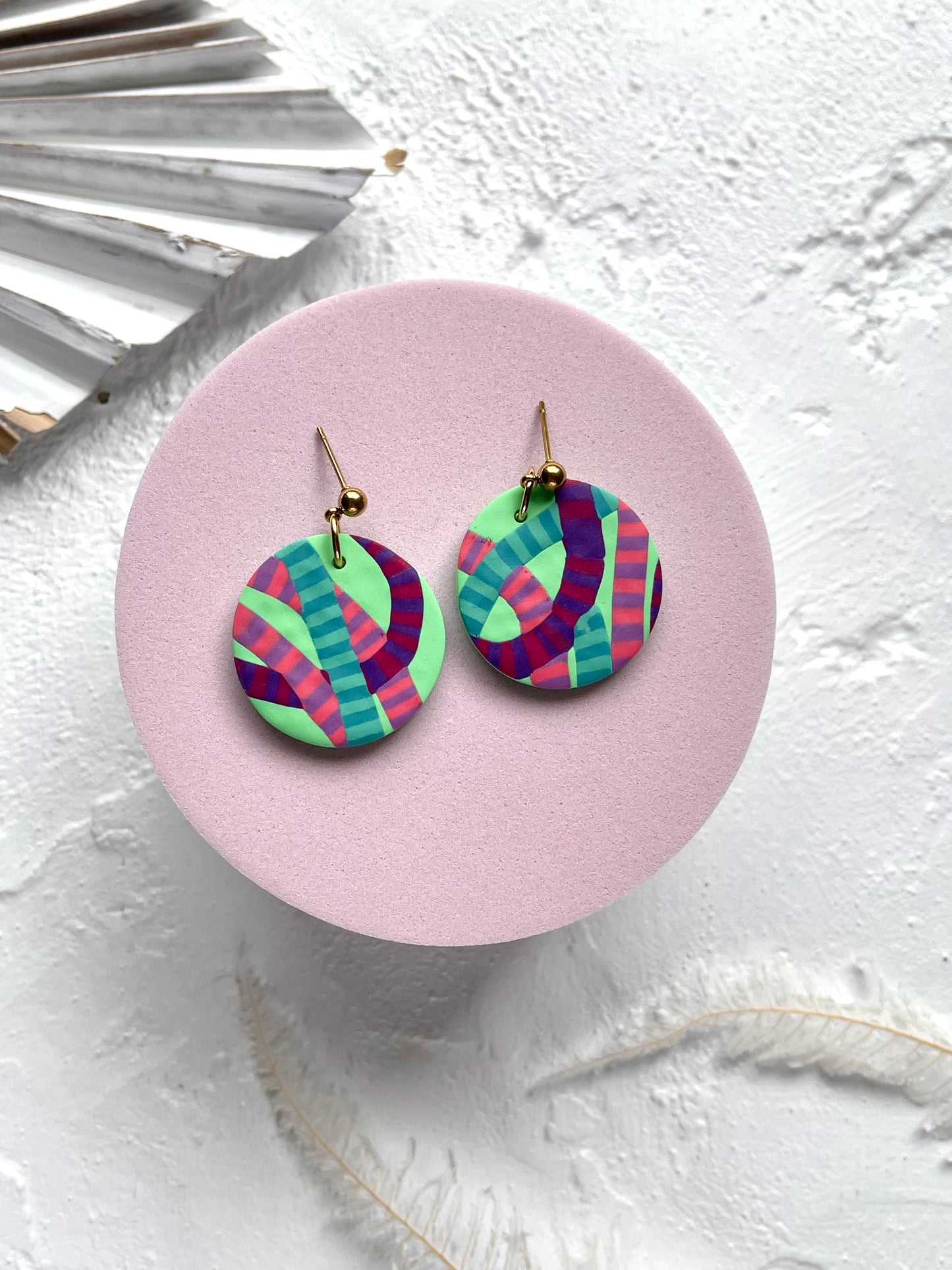 'Wild Berry' Circle Dangle