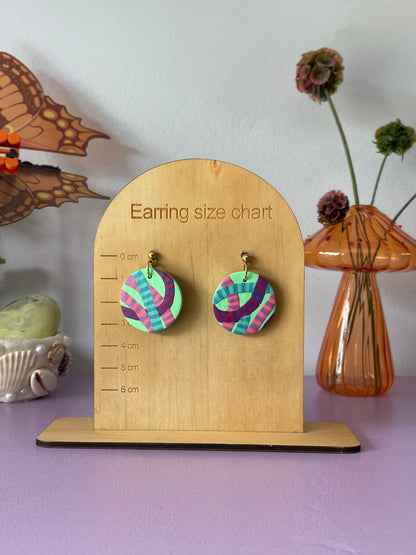 'Wild Berry' Circle Dangle