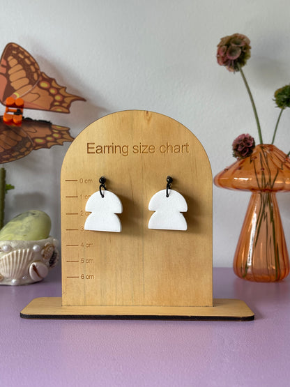 'White' Stacked Arch Dangle